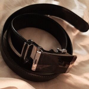Men's Black Leather Belt